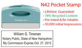 New Hampshire Notary Pocket Stamp